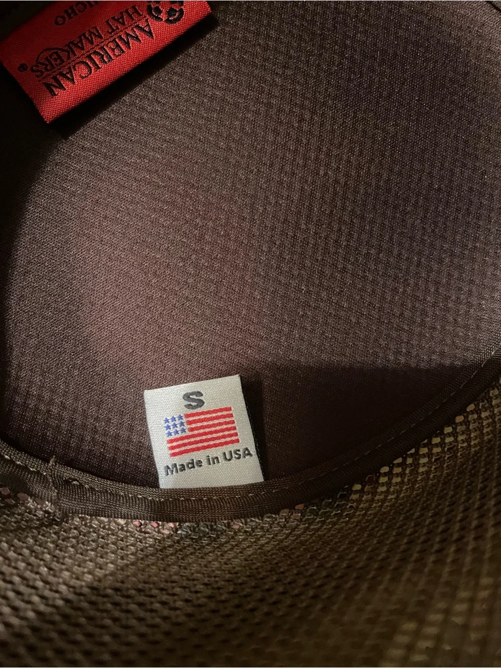 American Hat Makers Brown Mesh Outback Hat with Decorative Band